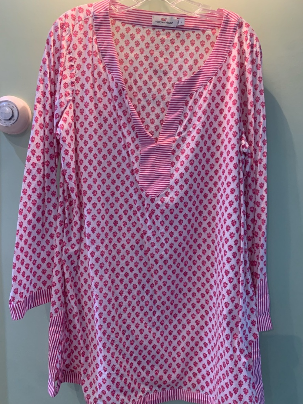 Vineyard Vines Pink/White Cotton Tunic